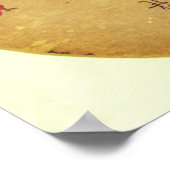 Orientale Blütenblüte Vintage japanische Kirschblü Poster (Ecke)