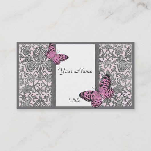 Orientale Damask(rosa)Visitenkarte Visitenkarte (Vorderseite)