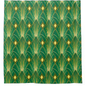 Orientale Eleganz: Art Deco Wallpaper Duschvorhang (Vorderseite)