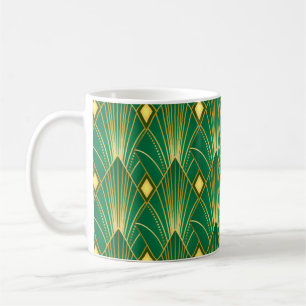 Orientale Eleganz: Art Deco Wallpaper Kaffeetasse