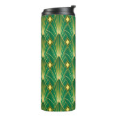 Orientale Eleganz: Art Deco Wallpaper Thermosbecher (Nach links gedreht)