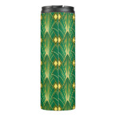 Orientale Eleganz: Art Deco Wallpaper Thermosbecher (Rückseite)