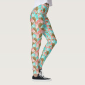 Orientale Extravagante Ventilatoren in warmen Farb Leggings (Rechts)
