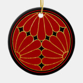 Orientale Imitate Gold Kiku Chrysanthema Keramik Ornament (Vorne)