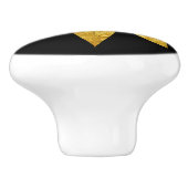 Orientale Imitats Gold Kamakura Minamoto Japan Mon Keramikknauf (Seitenansicht)