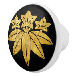 Orientale Imitats Gold Kamakura Minamoto Japan Mon Keramikknauf