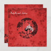 Orientale-Kräne 3 Einladung (Vorne/Hinten)