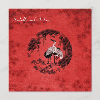 Orientale-Kräne 3 Einladung