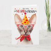 Orientale Kurzhaarkatze MEOWvelous Birthday Karte (Vorderseite)