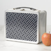 Orientale Navy Blau Weiß Japan Weaver Muster Metall Brotdose (Beispiel)