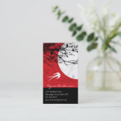 Orientale-Schwalben auf Mondschein-modernen Visitenkarte (Stehend Vorderseite)