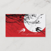 Orientale-Schwalben auf Mondschein-modernen Visitenkarte (Rückseite)