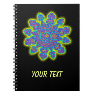 Orientale Snowflake Blume I + Ihr Backg. Ideen Notizblock