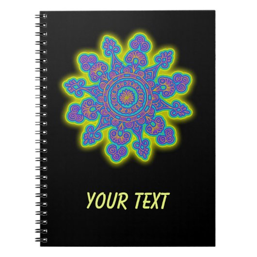 Orientale Snowflake Blume I + Ihr Backg. Ideen Notizblock (Vorderseite)