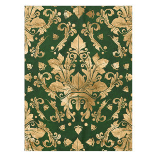 Orientale Vintage Damaskus - Grün und Gold Tischdecke
