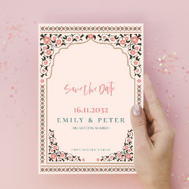 Orientale Vintage Rahmen Hochzeit Ankündigungspostkarte