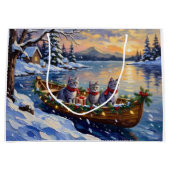 Orientaler Blaukatzen-Weihnachtsboot-Urlaub Große Geschenktüte (Vorderseite)