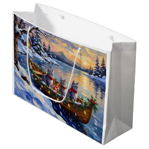 Orientaler Blaukatzen-Weihnachtsboot-Urlaub Große Geschenktüte