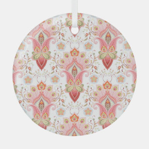 Orientaler Flair: Damask Peacock Paisley Ornament Aus Glas