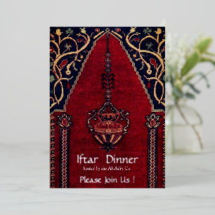 Orientaler Teppich Moschee - Iftar-Abendessen Folieneinladung
