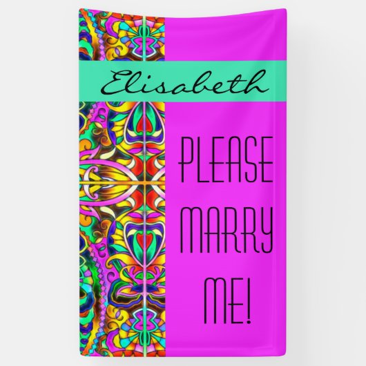 Orientales Aquarellmuster III + Ihre Ideen Banner (Vertikal)