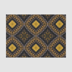 Orientales Bohemisch marokkanisches Schwarz-Gold-M Seidenpapier