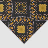 Orientales Bohemisch marokkanisches Schwarz-Gold-M Seidenpapier (Ausschnitt)