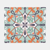 Orientales marokkanisches Fliesendesign Fleecedecke (Vorderseite (Horizontal))