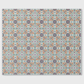 Orientales marokkanisches Fliesendesign Geschenkpapier (Flach)
