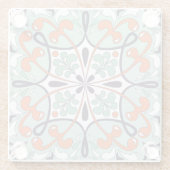 Orientales marokkanisches Fliesendesign Glasuntersetzer (Rückseite)