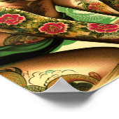 Orientales Retro-Button Poster (Ecke)