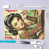 Orientales Retro-Button Seidenpapier (Handwerk)