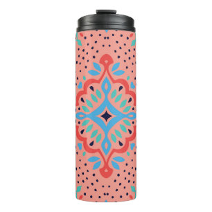 Orientales Vintages Damastmuster. Talavera Töpfere Thermosbecher