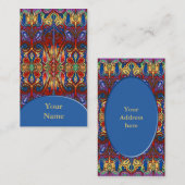 Orientales Wasserfarbmuster I + Ihr Text Visitenkarte (Vorne/Hinten)