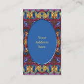 Orientales Wasserfarbmuster I + Ihr Text Visitenkarte (Rückseite)