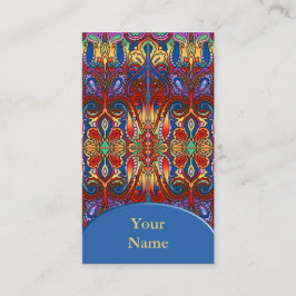 Orientales Wasserfarbmuster I + Ihr Text Visitenkarte
