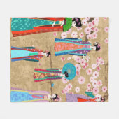 Orientalin in Retro costumejapanese, chinesisch, a Fleecedecke (Vorderseite (Horizontal))