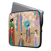 Orientalin in Retro costumejapanese, chinesisch, a Laptopschutzhülle (Vorderseite Links)