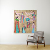 Orientalin in Retro costumejapanese, chinesisch, a Wandteppich (Beispiel)