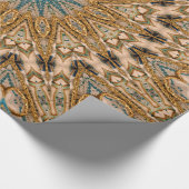 Orientalisch - 1 glattes Packpapier, 30" x 6' Geschenkpapier (Ecke)