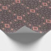 orientalisch, arabisch, braun, rot, ethnisch, geschenkpapier (Ecke)