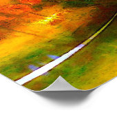 Orientalisch-asiatische Abstrakte Malerei Art Prin Poster (Ecke)