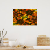 Orientalisch-asiatische Abstrakte Malerei Art Prin Poster (Küche)