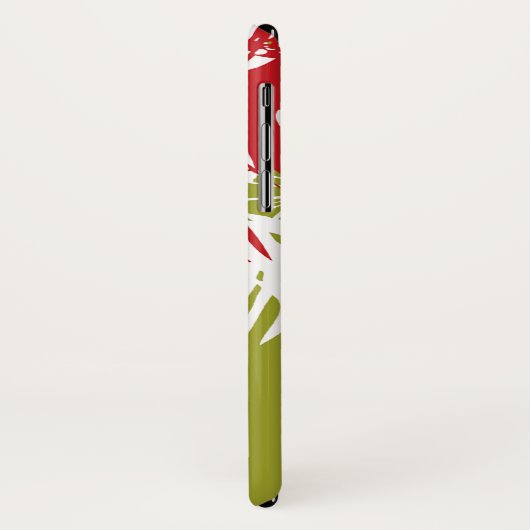 Orientalisch-asiatische Red-Bamboo-Blätter Zen Cas Case-Mate iPhone Hülle (Hinten/Links)