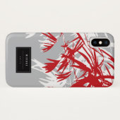 Orientalisch-asiatische Red-Bamboo-Blätter Zen Cas Case-Mate iPhone Hülle (Rückseite (Horizontal))