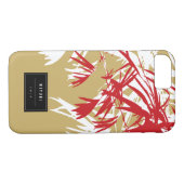 Orientalisch-asiatische Red-Bamboo-Blätter Zen Cas Case-Mate iPhone Hülle (Rückseite (Horizontal))