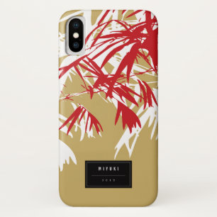 Orientalisch-asiatische Red-Bamboo-Blätter Zen Cas Case-Mate iPhone Hülle