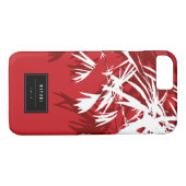 Orientalisch-asiatische Red-Bamboo-Blätter Zen Cas Case-Mate iPhone Hülle (Rückseite (Horizontal))