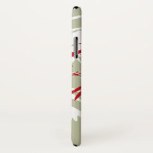 Orientalisch-asiatische Red-Bamboo-Blätter Zen Cas Case-Mate iPhone Hülle (Hinten/Rechts)