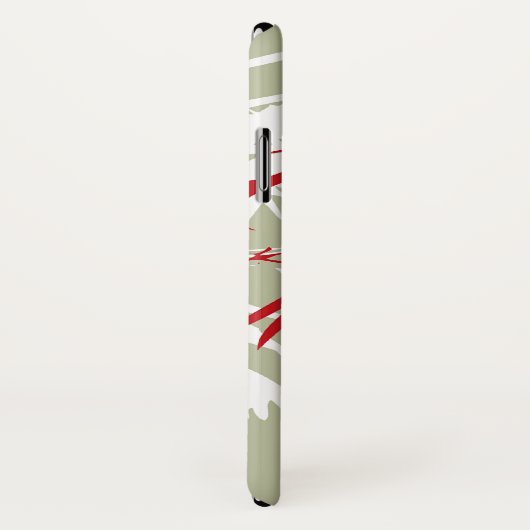 Orientalisch-asiatische Red-Bamboo-Blätter Zen Cas Case-Mate iPhone Hülle (Hinten/Rechts)